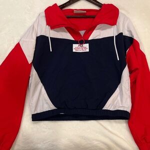Vintage FILA Biella Italia Color block Windbreaker 1/4 Zip Jacket Women’s Size M